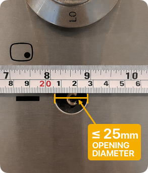 Recessed large measurement sample